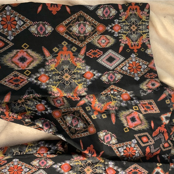 Zara geometric fun print pants straight leg cropped jeans size M - Picture 7 of 10